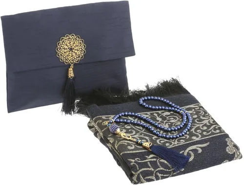 Miniatura 12 de Prien Alfombra de oración musulmana con Tasbih y bolsa portátil, regalo musulmán para mujeres y hombres, caja islámica Mubarak, juego de regalos