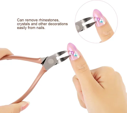 Miniatura 3 de Juego de brocas de uñas de acero inoxidable, cortaúñas de uñas de oro rosa, tijeras de uñas, kit de manicura y pedicura, decoración de uñas