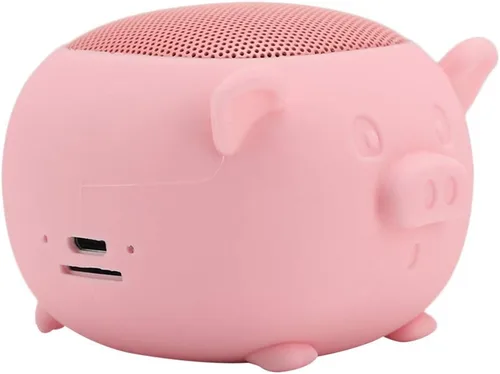 Miniatura 3 de Lindo altavoz Bluetooth, bonito cerdo mini altavoz portátil Bluetooth 5.0 micrófono integrado para decoración de escritorio, hogar, viajes, saliente