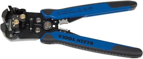 Miniatura 7 de Klein Tools 80013 Pelacables / Crimpadora de trinquete, kit de herramientas de crimpado eléctrico con pelacables automático y crimpadora