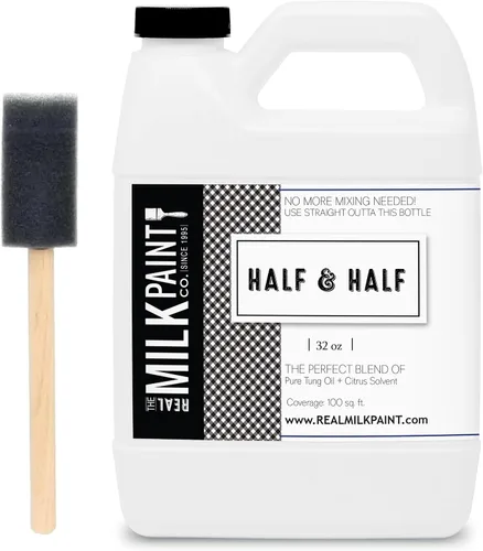Half & Half Galón 32 onzas 16 onzas Real Pintura de leche Aceite de cáscara de naranja
