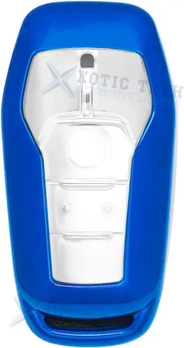 Miniatura 3 de Xotic Tech - Carcasa para llavero de TPU suave, color azul, compatible con Ford Fusion Mustang F-150 F150 Raptor F250 F-Series Edge Explorer