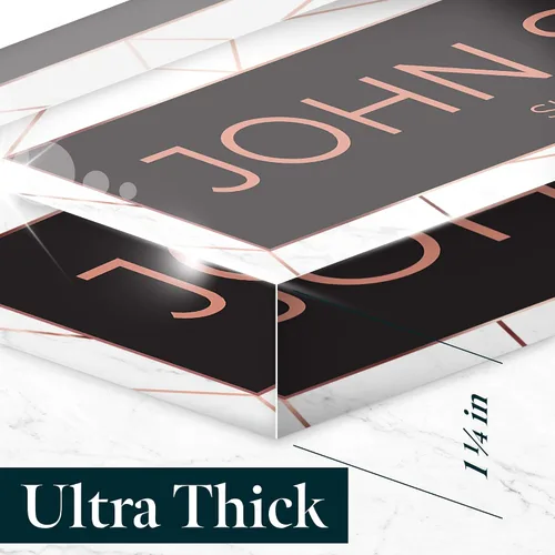 Miniatura 4 de Placa de nombre personalizada para escritorio, placas de nombre personalizadas de 2½/x8 pulgadas, acrílico transparente grueso, caja de regalo