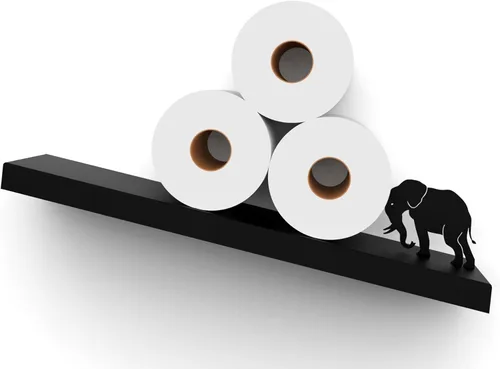Miniatura 3 de Artori Estante Flotante de Almacenamiento para Papel Higiénico - Decoraciones de Pared de Baño, Soporte de Papel Higiénico de Pared Inclinado