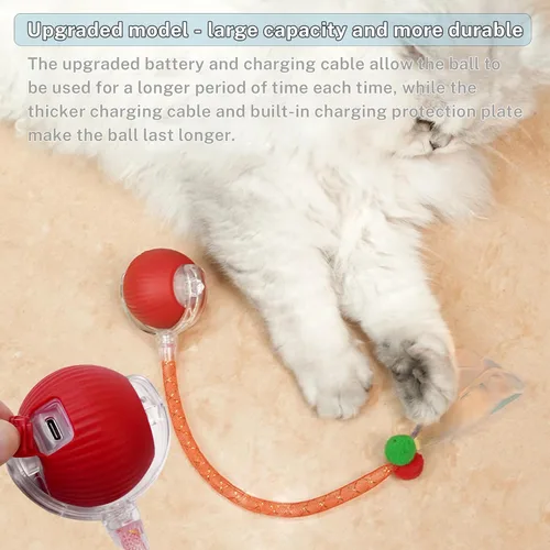 Miniatura 7 de Nuevo Juguete de Pelota para Gatos Mejorado - Speedy Tail 2.0 Juguete para Gatos, Pelota de Juguete Interactiva para Gatos, Juguetes Estimulantes