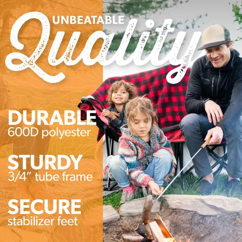 Miniatura 4 de Kuma Outdoor Gear Bear Buddy/Silla doble con bolsa de transporte, silla de campamento doble portátil de lujo para exteriores, para Glamping