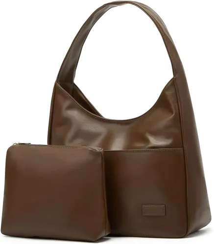 Miniatura 15 de Bolsos de mano tipo tote para mujer, elegantes bolsos tote de cuero vegano, cartera con estilo, casual, moderno, grande, suave, bolso de hombro