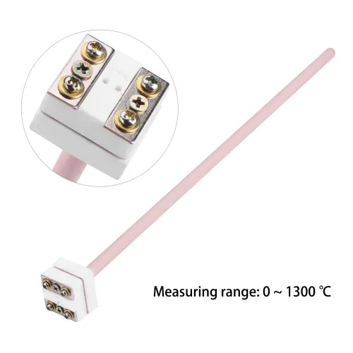 Miniatura 4 de WRP-100 11.811 in Sonda Cabeza S Tipo Platino y Rodio Termopar Sondas Termómetro Digital Sensor de Temperatura