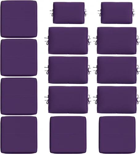 Miniatura 17 de 14 Piezas Fundas de Cojines para Exteriores Resistentes a Todo Clima Fundas de Cojines para Patio, Reemplazo Impermeable con Cremallera para Muebles
