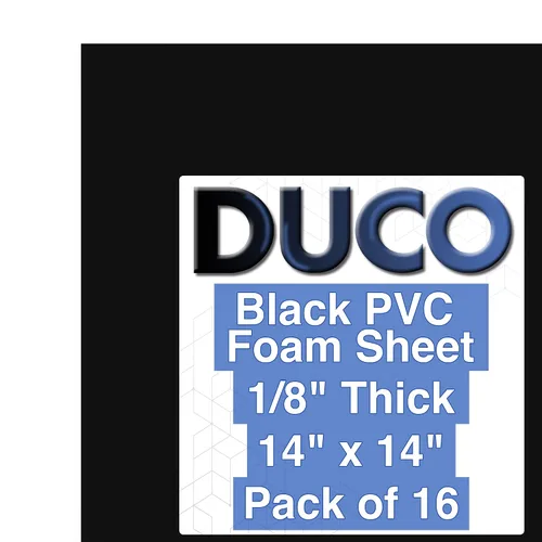 Miniatura 33 de Hoja de PVC expandido de Duco USA, de 1/8" de grosor - Paquete de 8 de 12 x 12" de tablero de espuma de celda cerrada negro mate - Lámina