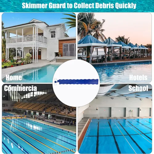 Miniatura 8 de NICENICY Brazo de desnatador de piscina, protector de desnatador, desnatador de piscina, desnatador de piscina manos libres para recoger escombros