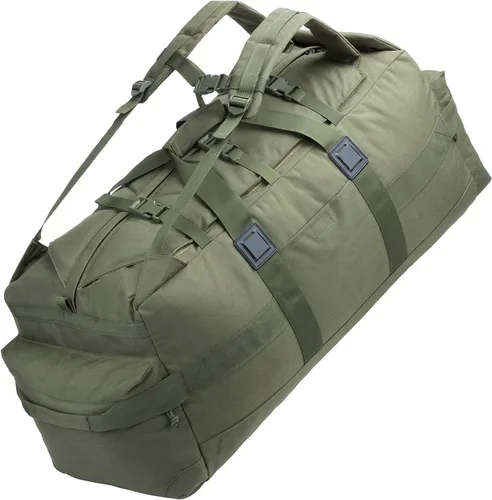 Miniatura 12 de Bolso de lona militar grande Mochila Equipo de equipo de engranaje de campo Bolsa de lona Bolsa de despliegue del ejército 85L