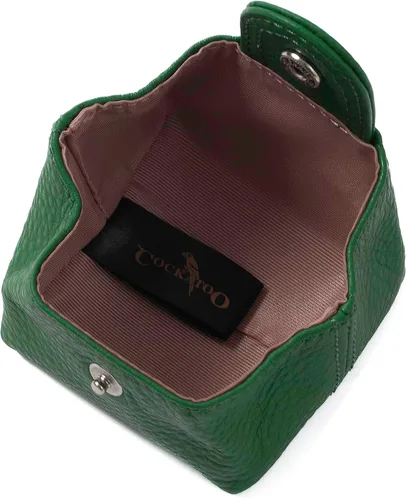 Miniatura 81 de Cockatoo Monedero de cuero genuino para cambio, mini billetera con bolsillo a presión para hombres y mujeres, Rojo (Aurora Red), Casual