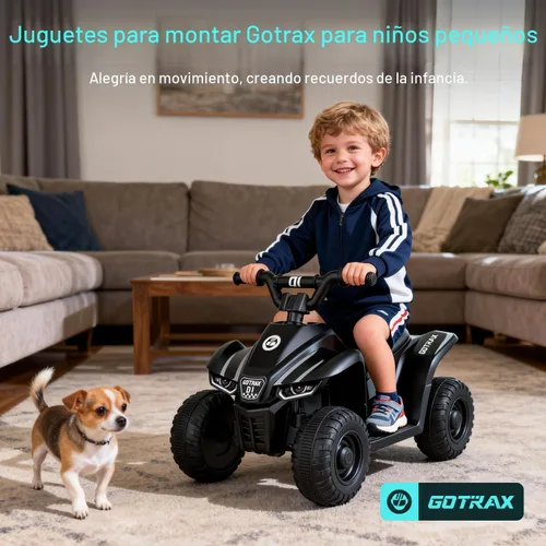 Miniatura 8 de Gotrax Juguetes de paseo RT1 para niños pequeños de 1.5 a 4, batería segura de plomo de 12 V de hasta 80 minutos, 2 engranajes hacia adelante/atrás