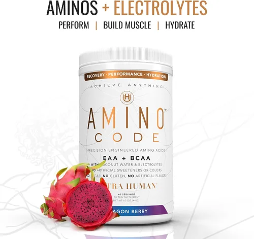 Miniatura 6 de Ultra Human Amino Code Aminoácidos esenciales + BCAA + electrolitos de agua de coco Bebida energética de aminoácidos saborizados