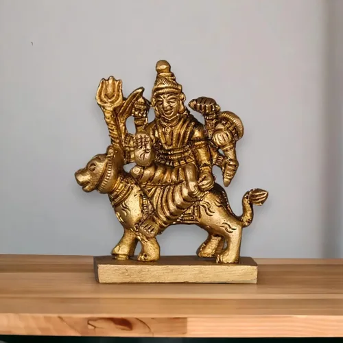 Miniatura 9 de LOVENSPIRE Estatua de diosa Lakshmi de latón macizo para Pooja (3.5 pulgadas) – Ídolo de la deidad espiritual india para decoración de mandir