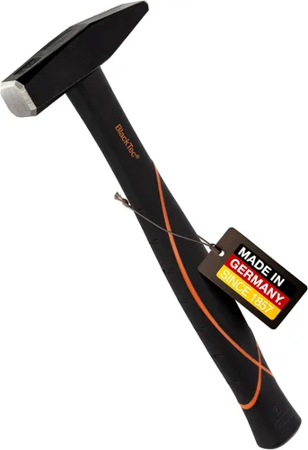 Miniatura 6 de Picard Martillo remachador BlackTec 7.05 oz – Patrón alemán, cruz Peen, cabeza de acero aleado, recubrimiento en polvo negro, baja vibración, mango