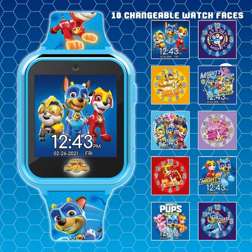 Miniatura 6 de Reloj inteligente Accutime Paw Patrol con cámara para niños y bebés - Reloj inteligente interactivo para niños y niñas con juegos, grabadora de voz