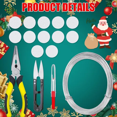 Miniatura 2 de Hoolerry Kit de 8 piezas de muñecas de Navidad para hacer tu kit de actualización flexible y flexible, accesorios de herramientas que incluyen