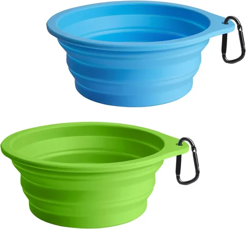 Miniatura 19 de PetBonus - 2 unidades de tazones plegables de silicona para perros, libres de BPA, aptos para lavavajillas, portátiles, plegables, expandibles