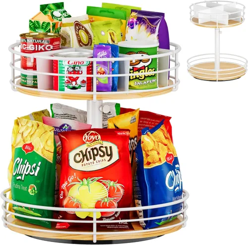Miniatura 7 de Lazy Susan - Organizador giratorio de 10 pulgadas, estante de especias giratorio de 360 grados Lazy Susan para gabinete, mesa de comedor, encimera