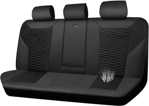 Miniatura 29 de CAR PASS Juego completo de fundas para asientos de automóvil de espuma 3D y cuero PU, lujosas fundas para asientos de cuero sintético transpirables