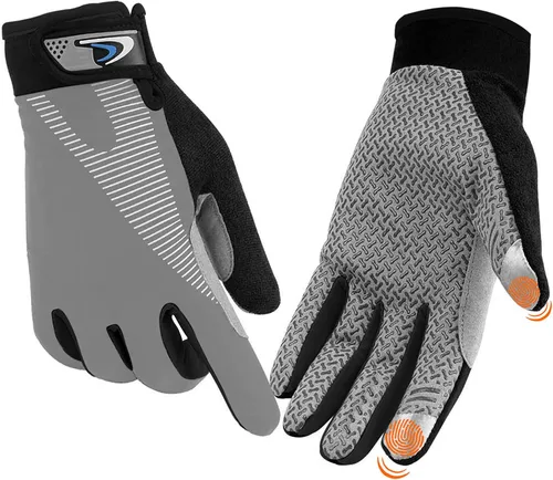 FUDOSAN Guantes de ciclismo para pantalla táctil, guantes de entrenamiento para gimnasio, transpirables, antideslizantes, guantes de fitness
