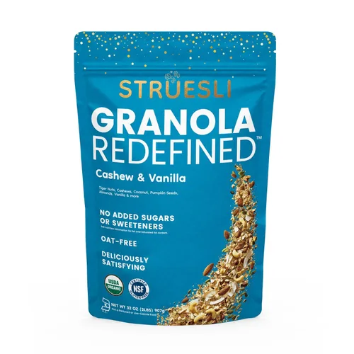 Miniatura 14 de Struesli Cacao + Café Orgánica Granola, Sin Granos y Sin Gluten, Bocadillos Saludables con Cacao, Café, Frutos de Chufa, Nueces Pecanas, Nueces