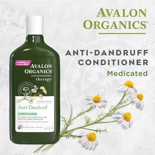 Miniatura 4 de Avalon Organics Acondicionador de terapia natural para caspa, 11 onzas líquidas