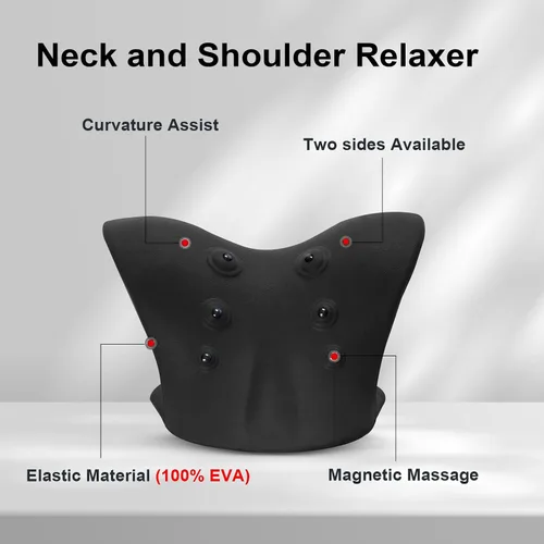 Miniatura 7 de Estirador de cuello con terapia magnética de acupresión para aliviar el dolor, relajante de cuello y hombros, almohada quiropráctica, restaurar