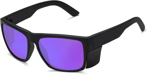 Miniatura 12 de Lentes de sol de seguridad para hombre, negro mate, lentes de sol de seguridad polarizados, cumplen con las normas ANSI Z87+, protección UV