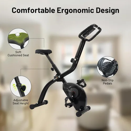 Miniatura 7 de ATIVAFIT 5-in-1 Foldable Exercise Bike for Home, Upright & Recumbent Indoor Bike with 16-Level Magnetic Resistance, Resistance Bands, Quiet Cardio