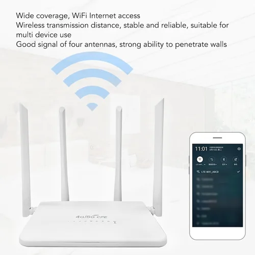 Miniatura 3 de Enrutador 4G LTE menos cable con ranura para tarjeta SIM, desbloquea cable móvil menos punto de acceso de fidelidad 300 Mbps con 4 antenas 5dBi