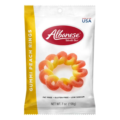 Miniatura 15 de Albanese - Gomitas de anillos de melocotón, 4.5 libras de caramelo
