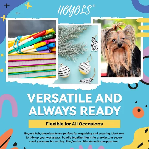 Miniatura 7 de HOYOLS Mini ligas elásticas para el pelo para niños pequeños, bandas de goma para coleta de caballo, para bebés y niñas (multicolor), TPU 1500 6.