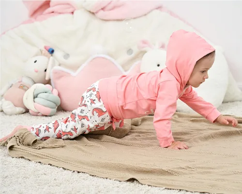 Miniatura 6 de Conjunto de ropa para bebé niña de 3 piezas, manga larga, sudadera con capucha, camisa, pantalones de dinosaurio, diadema