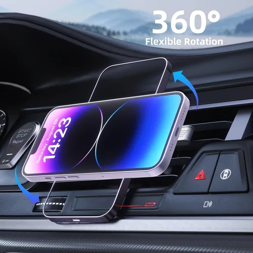 Miniatura 3 de Soporte de teléfono para automóvil, diseño de salida de aire, adecuado para todos los modelos de vehículos, soporte de teléfono con ventosa