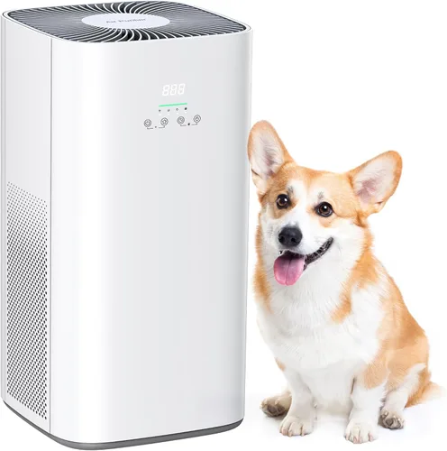 Miniatura 8 de VUSIGN Purificador de aire para mascotas domésticas de hasta 1110 pies cuadrados, CADR 143 CFM, filtro HEPA H13, pantalla con sensor de calidad