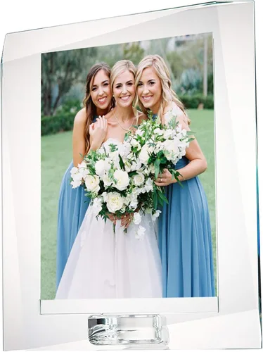 Miniatura 9 de Marco de fotos de cristal de 4 x 6 pulgadas con caja de regalo decorativo para regalo de boda en casa
