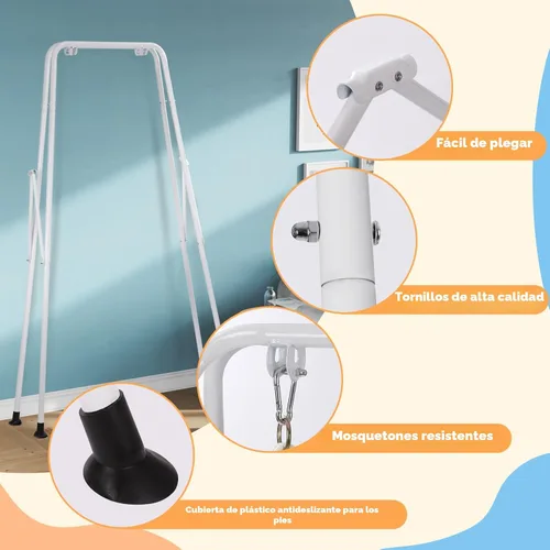 Miniatura 4 de Taleco Gear 2 en 1 columpio para niños pequeños y saltarín, juego de columpio para interior/exterior, saltarines y rebotadores para bebés, fácil