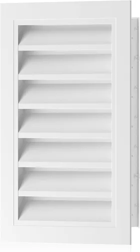 Miniatura 20 de Rejillas de ventilación de pared de 8 pulgadas de ancho x 8 pulgadas de alto, rejillas de ventilación Hon&Guan de aleación de aluminio a dos aguas