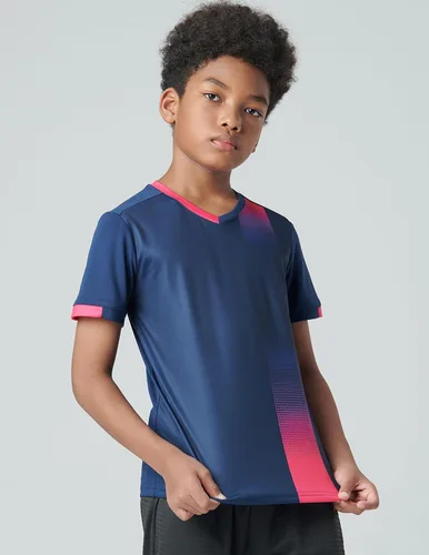Miniatura 4 de Paquete de 5 camisetas deportivas para niños, camisetas de ajuste seco para niños, camisetas de manga corta, ropa deportiva a granel