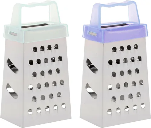 Rallador de ajo para alimentos pequeños, paquete de 2, rallador de caja de tamaño pequeño, mini ralladores de queso y jengibre para cocina