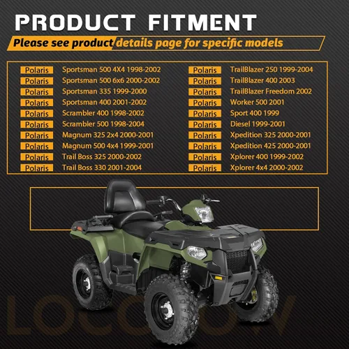 Miniatura 6 de LOCOPOW Pastillas de freno delanteras y traseras para Polaris Sportsman 335 500 400 Scrambler Magnum 500 325 Trail Boss 330 Trailblazer 400 250