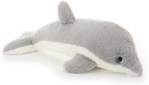 Miniatura 6 de Apricot Lamb Juguetes de peluche del océano, delfín gris, animal marino, suave, perfecto para niñas y niños (delfín gris, 12 pulgadas)