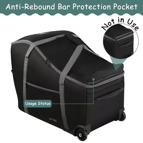 Miniatura 4 de Bolsa de viaje para asiento de coche infantil SCTEL Compatible con Doona, asiento de coche y base, Chicco Keyfit 35 y base, bolsa de viaje Doona