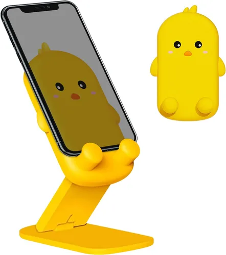 Lindo soporte plegable y ajustable para teléfono celular, protección de silicona compatible con iPhone 16, 15, 14, 13, 12 Pro Max, iPad, tableta,