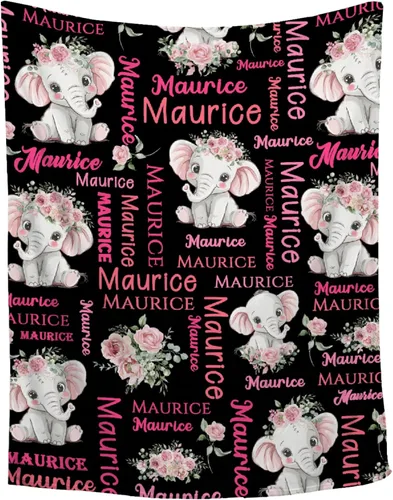 Miniatura 14 de Manta de bebé personalizada con diseño de animales del bosque, manta personalizada con nombre para niñas y niños, regalos de registro, manta suave