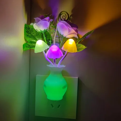 Miniatura 3 de AUSAYE - Luz nocturna LED que cambia de color, paquete de 1 lámpara enchufable del crepúsculo al amanecer, lámpara de decoración para el hogar, luz