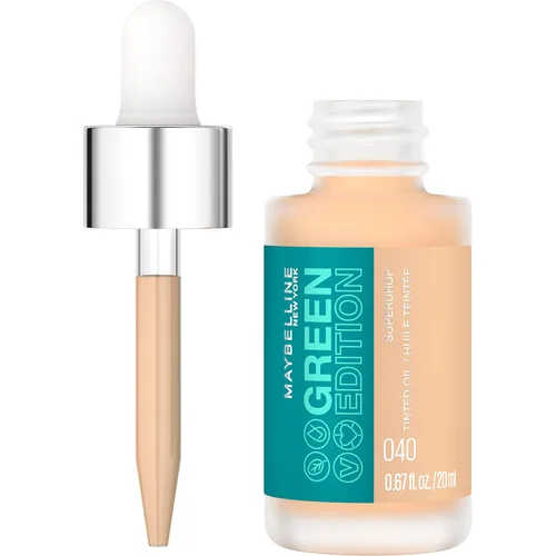 Miniatura 19 de Maybelline Green Edition Superdrop - Base de maquillaje de base de aceite tintado, base de cobertura natural ajustable formulada con aceite de 100